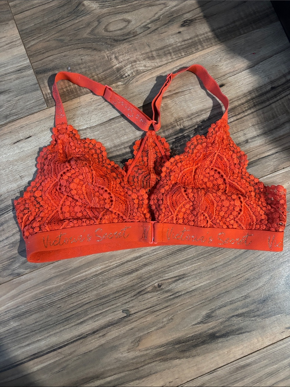 Victoria's Secret Bright Orange Lace Bralette